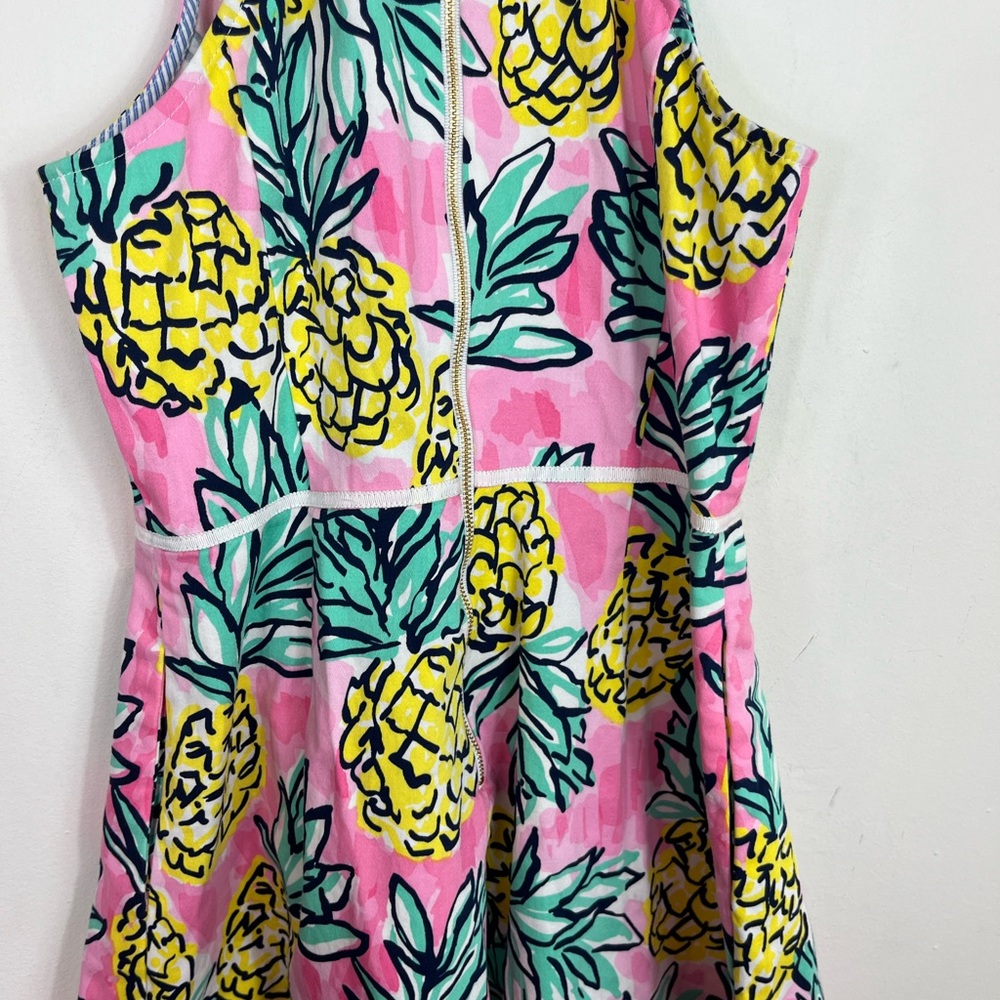 Draper‎ James Pineapple Halter Dress Sz 2 - Picture 13 of 15
